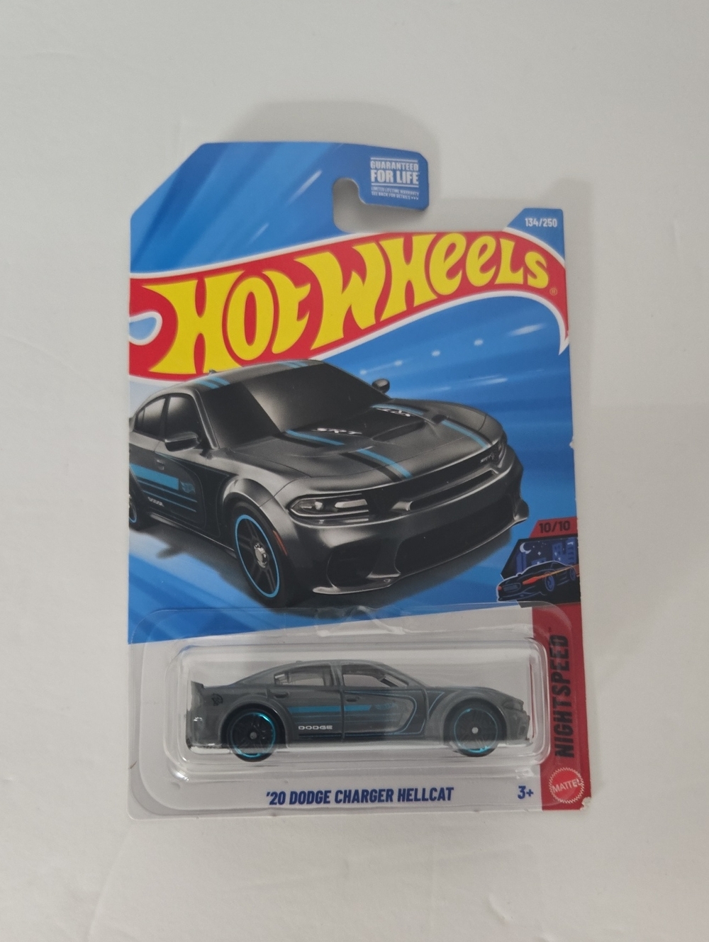 Hot Wheels '20 Dodge Charger Hellcat - Gray with Blue Accents